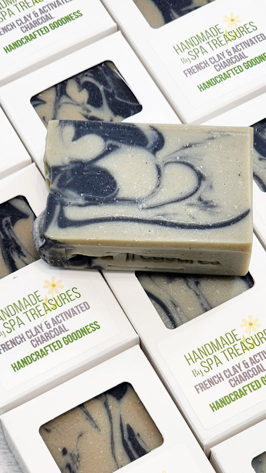French Green Clay and Activated Charcoal Soap